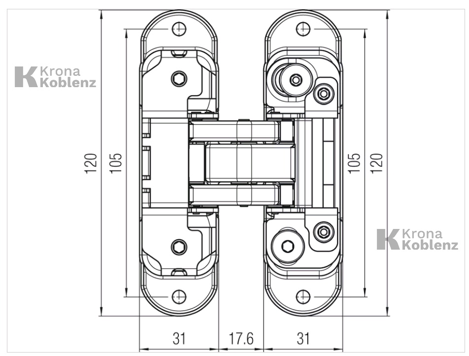 Скрытая петля Koblenz ATOMIKA K 8000 HD , шт