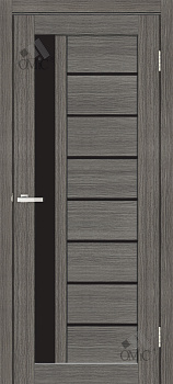 Door leaf Deco 09 (black glass) 40mm Cortex, pcs.