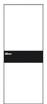 Door leaf TM OMiS PVC FLAT ALU 13H black brush, BLK end (with cutter 96/85), pcs.